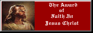 Award Of Faith In Jesus Christ 